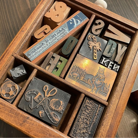 Vintage Copper on Wood Letterpress & More Stamps - Picture 7 of 12